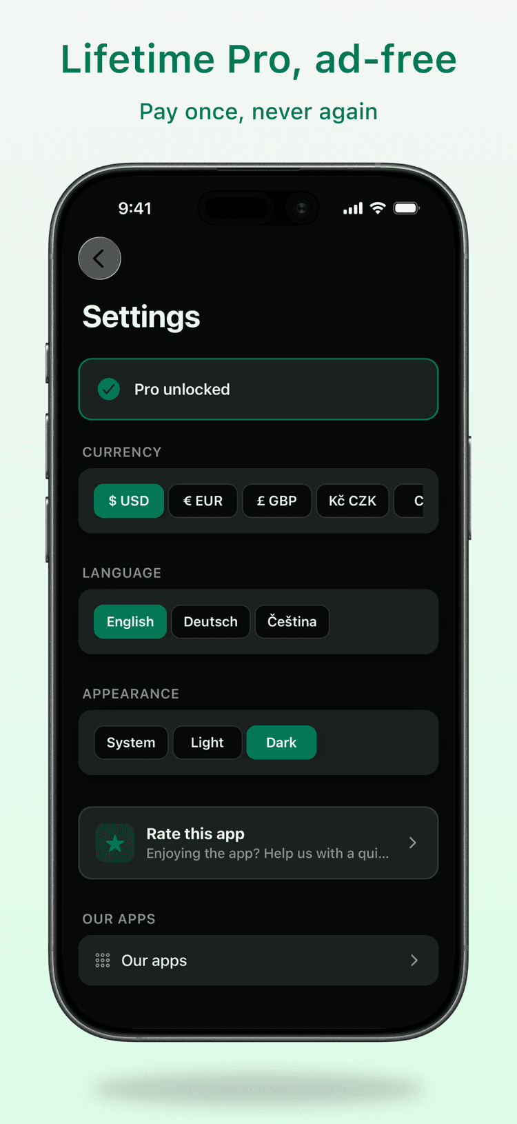 Lifetime upgrade - one-time payment, no subscription